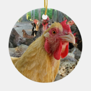 Chicken Ceramic Ornament