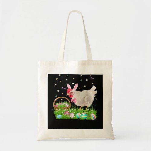 Chicken Chick Cute Chicken Easter Day Bunny Eggs E Tote Bag