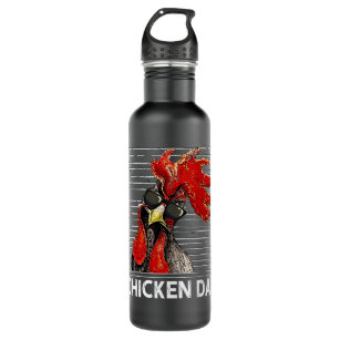 Chicken Chick Dad Daddy Rooster Funny Farmer Fathe Stainless Steel Water Bottle
