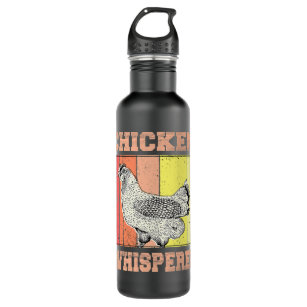 Chicken Chick Whisperer Vintage Retro Farmer 160 R Stainless Steel Water Bottle