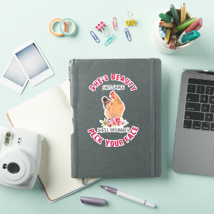 Chicken Chick Womens Chicken Shes Beauty Shes Grac Sticker
