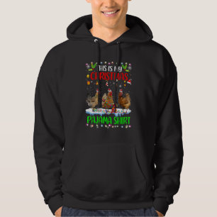 Chicken Christmas 2022 This Is My Christmas Pajam Hoodie