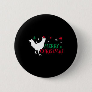 Chicken Christmas Button