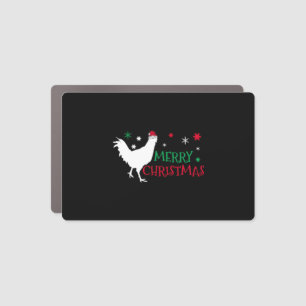 Chicken Christmas Car Magnet