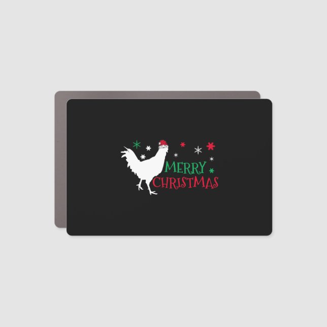 Chicken Christmas  Car Magnet (Front)