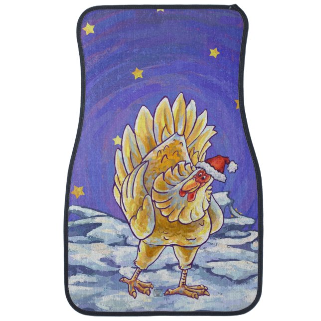 Chicken Christmas Car Mat (Front)