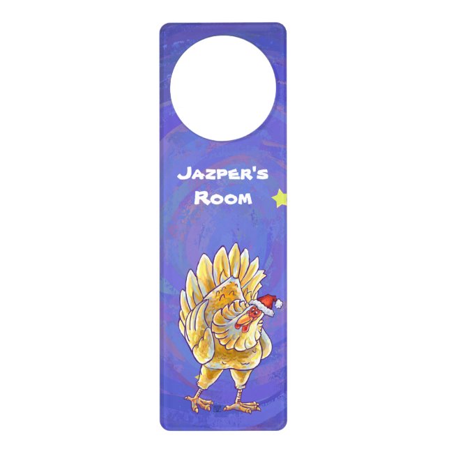 Chicken Christmas Door Hanger (Front)