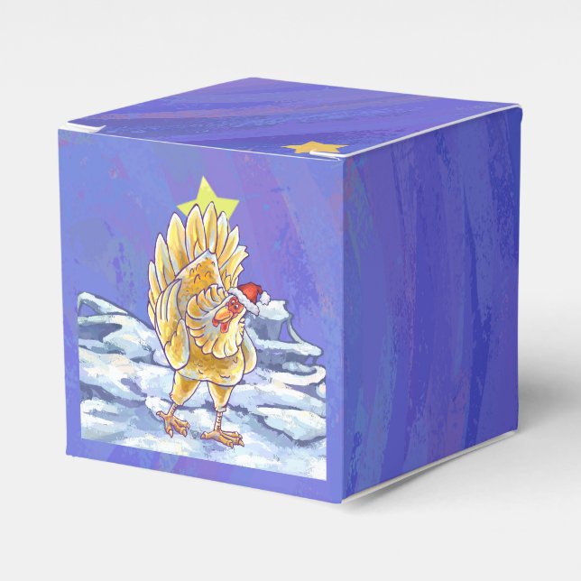 Chicken Christmas Favor Boxes (Front Side)
