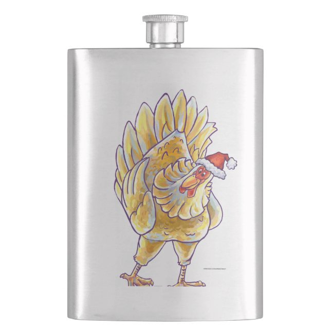 Chicken Christmas Flask (Front)