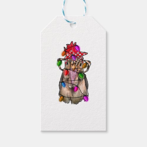 Chicken Christmas  Gift Tags