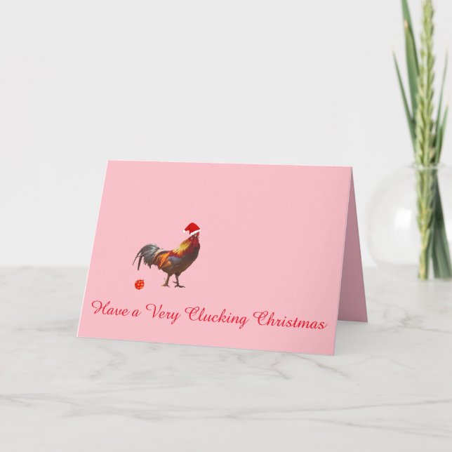 Chicken Christmas Greeting Card (Front)