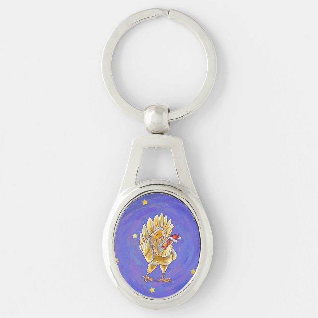 Chicken Christmas Keychain (Front)