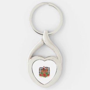 Chicken Christmas Keychain