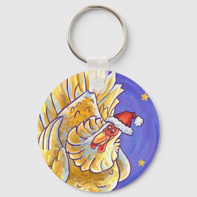 Chicken Christmas Keychain (Front)