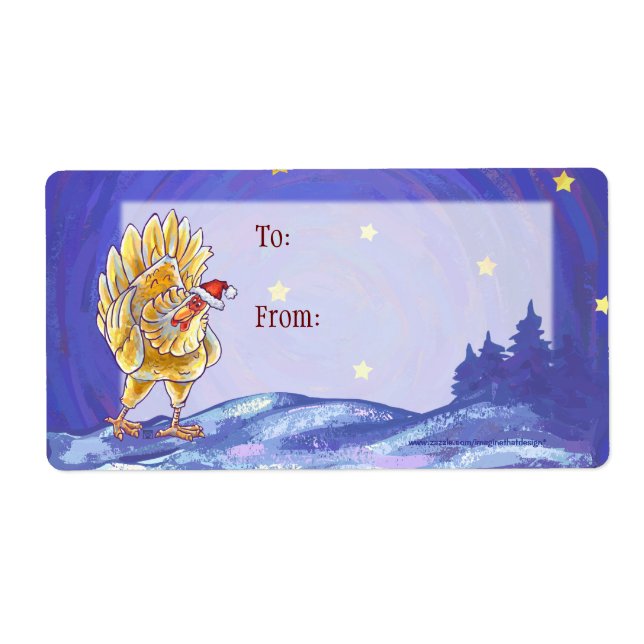 Chicken Christmas Label (Front)