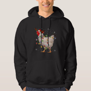 Chicken Christmas Lights Chickens Hoodie