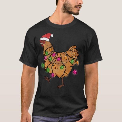 Chicken Christmas Lights T_Shirt