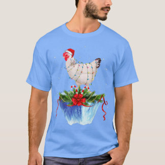 Chicken Christmas Lights Xmas Funny T-Shirt