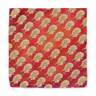 Chicken Christmas On Red Bandana