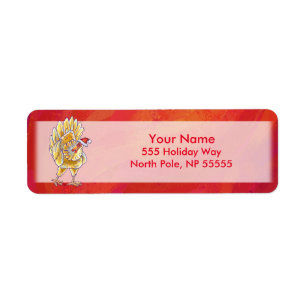 Chicken Christmas On Red Label