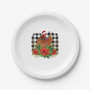 Chicken Christmas Paper Plates