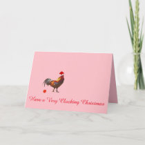 Chicken Christmas Personal Photo Greeting Card