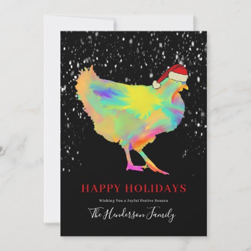 Chicken Christmas Personalized  Holiday Card