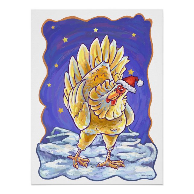 Chicken Christmas Poster (Front)