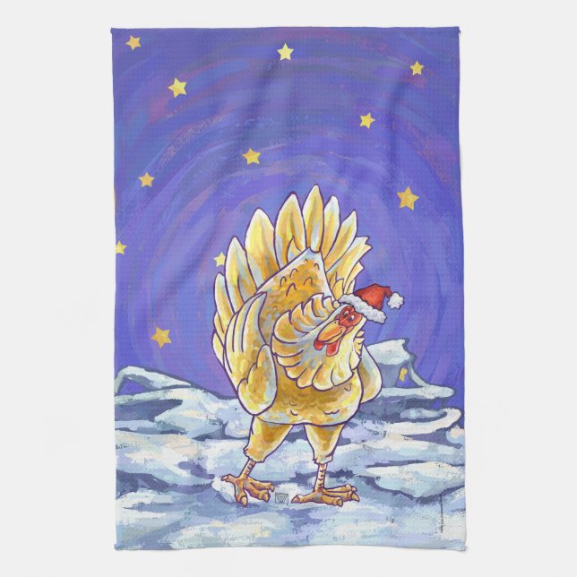 Chicken Christmas Towel (Vertical)