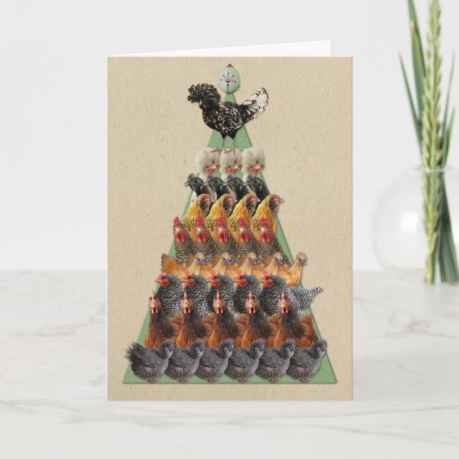 Chicken Christmas Tree Card (Front)