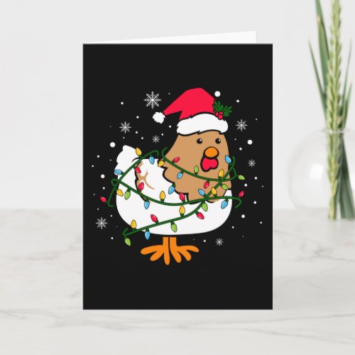 Chicken Christmas Tree Chicken Lover Christmas Card