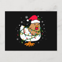 Chicken Christmas Tree, Chicken Lover Christmas Postcard