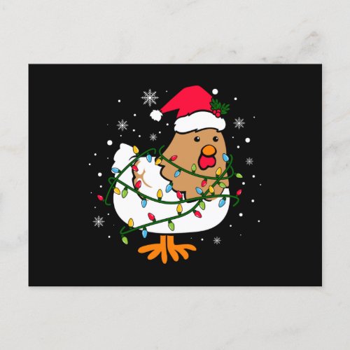 Chicken Christmas Tree Chicken Lover Christmas Postcard