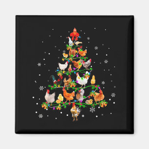 Chicken Christmas Tree Ornament Decor Xmas Magnet