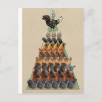 Chicken Christmas Tree Postcard