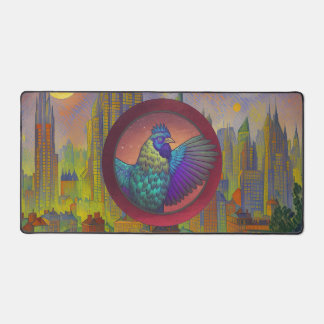 Chicken circle design Desk Mat