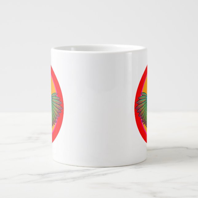 Chicken circle design giant coffee mug (Front)