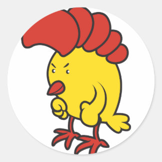 chicken classic round sticker