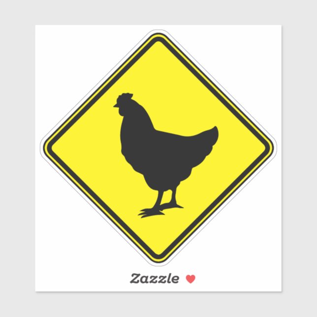 Chicken Clipart Animal art Chicken Silhouette Warn Sticker (Sheet)
