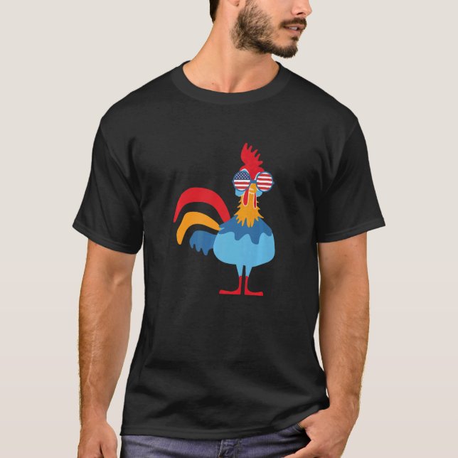 Chicken Colorful Design T-Shirt (Front)