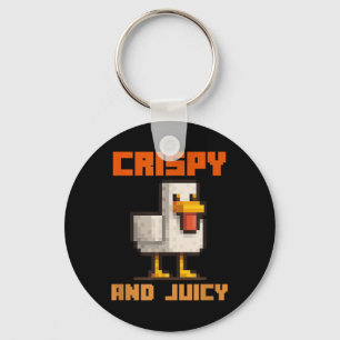 Chicken Cooked In Lava Keychain
