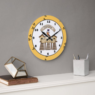 Chicken Coop country wall clock