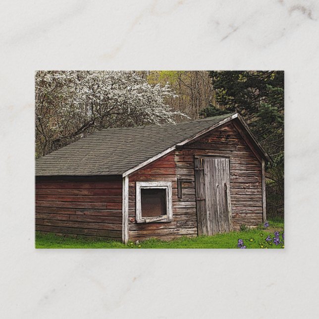 Chicken Coop in Spring ATC Business Card (Front)