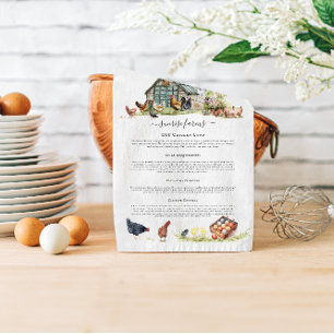 Chicken Coop Rustic Farm Monogram Kitchen Towel