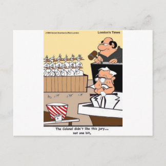 Chicken Courtroom Drama Funny Gifts & Tees Postcard