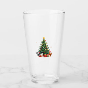 Chicken Cow Goat Horse Farm Animal Farmer Christma Glass