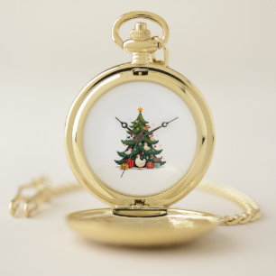Chicken Cow Goat Horse Farm Animal Farmer Christma Pocket Watch