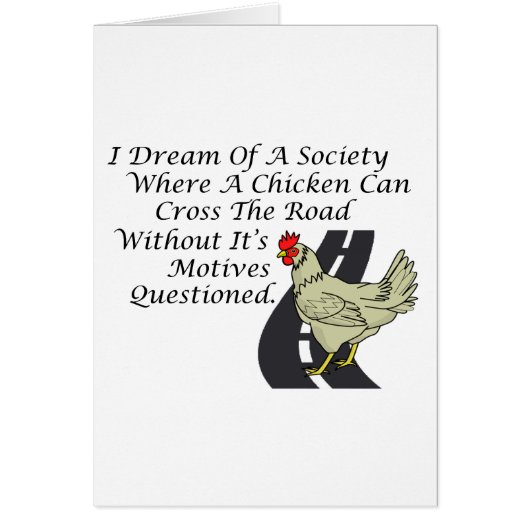 Chicken Crossing The Road Cards (Front)