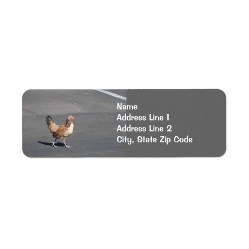 Chicken Crossing the Road Return Address Label