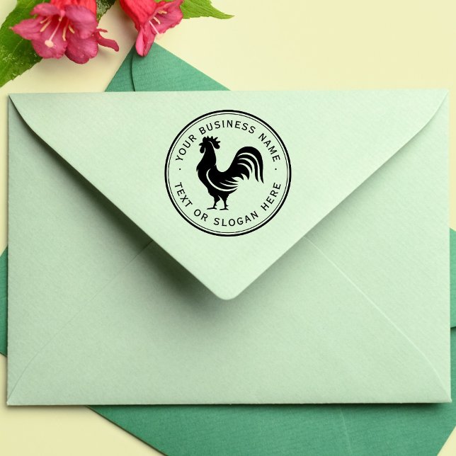 chicken  Custom Business Logo Large  Rubber Stamp (Creator Uploaded)